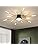 Modern Firework LED Ceiling Light – Black Semi Flush Mount
