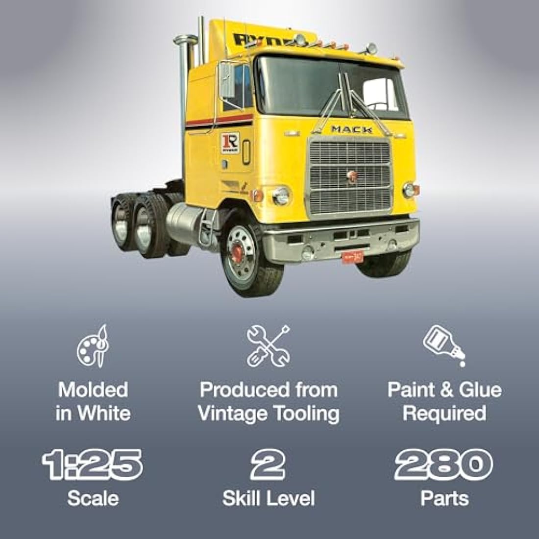 AMT Mack Cruise-Liner Semi Tractor 1:25 Scale Model Truck Kit