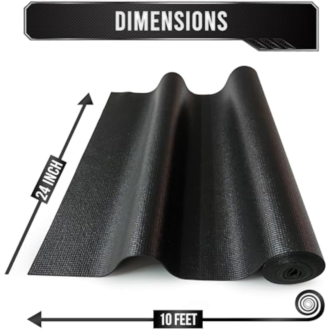 Precision Defined Tool Box Liner – Non-Slip Foam Drawer Mat, Black, 3m
