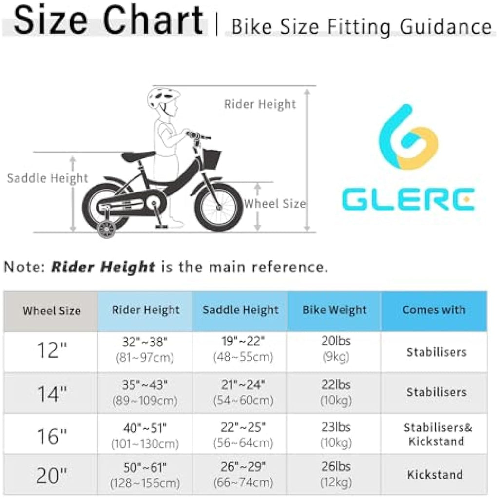 Glerc Maggie 20 Inch Girls Bike with Doll Seat and Basket