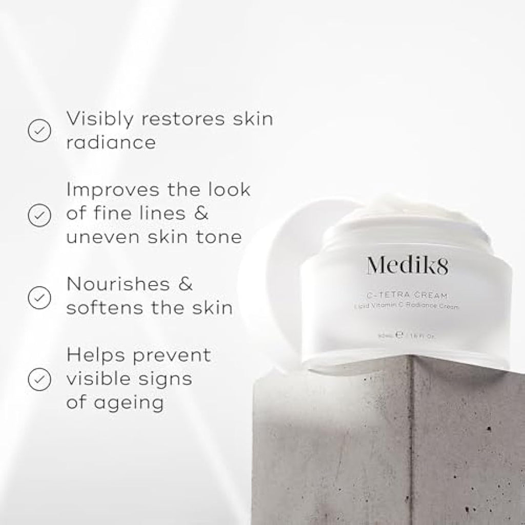 Medik8 C-Tetra Cream | Vitamin C Radiance Face Moisturizer - 50ml