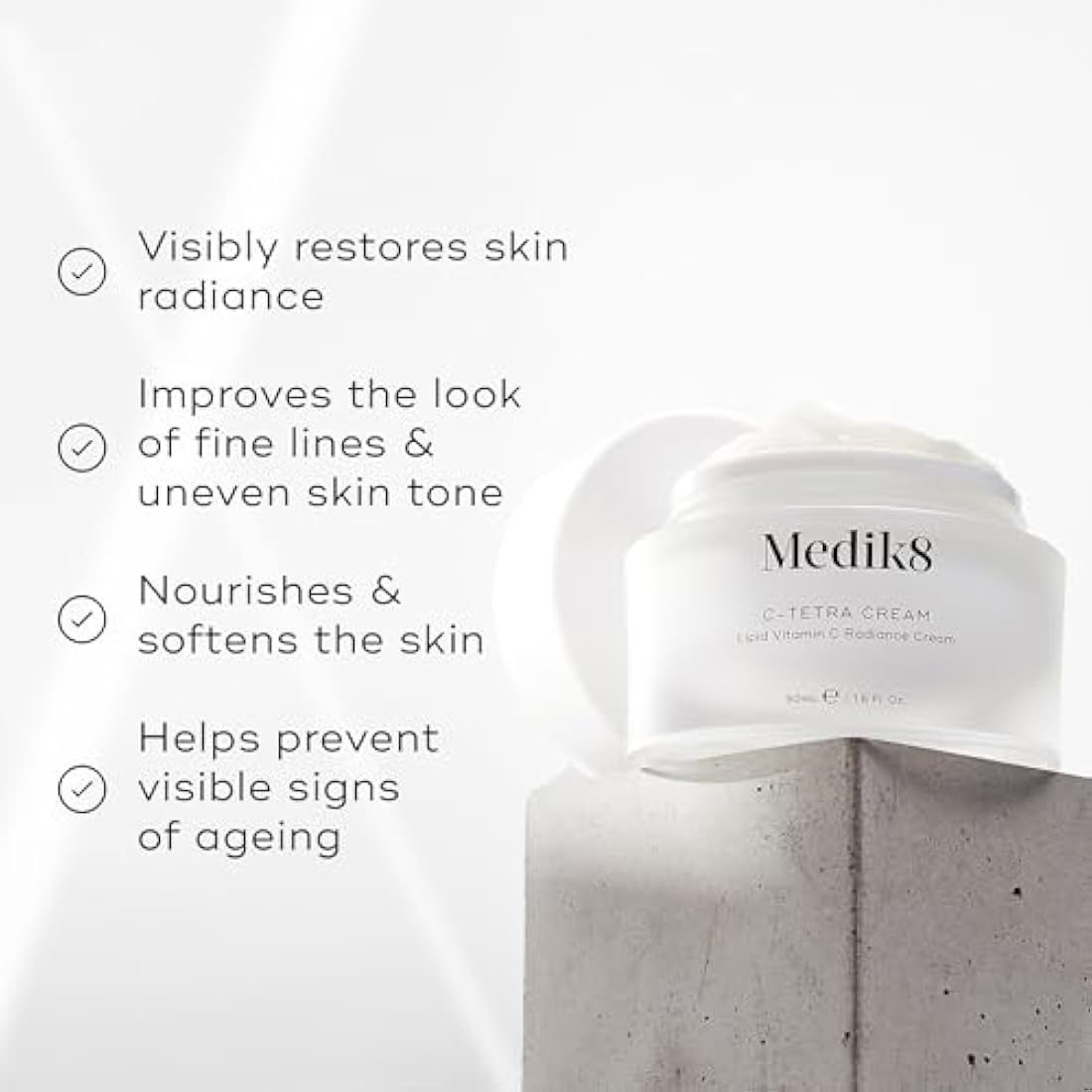 Medik8 C-Tetra Cream | Vitamin C Radiance Face Moisturizer - 50ml
