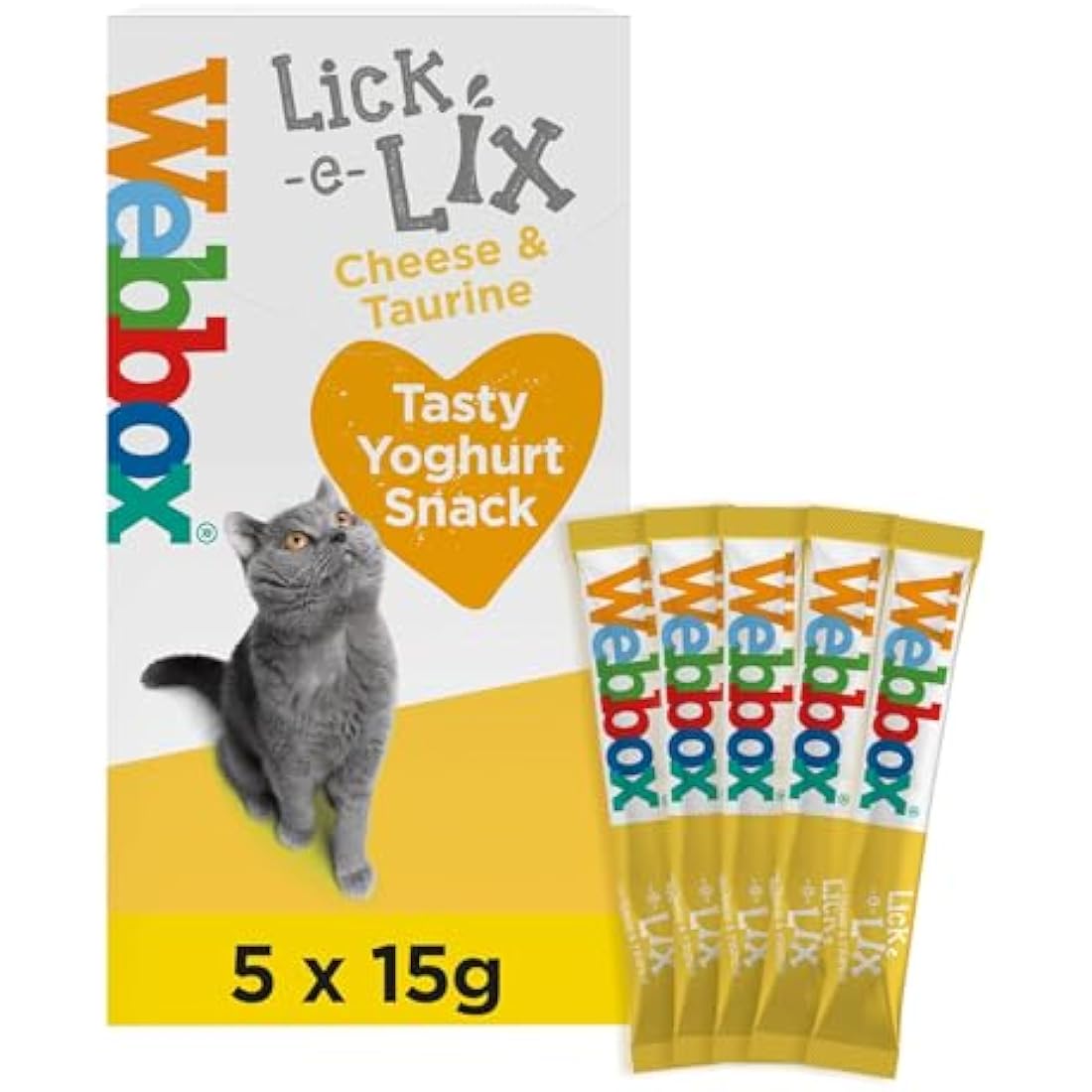 Webbox Lick-e-Lix Cat Treats Variety Pack - 17 Cases of 5x15g Sticks