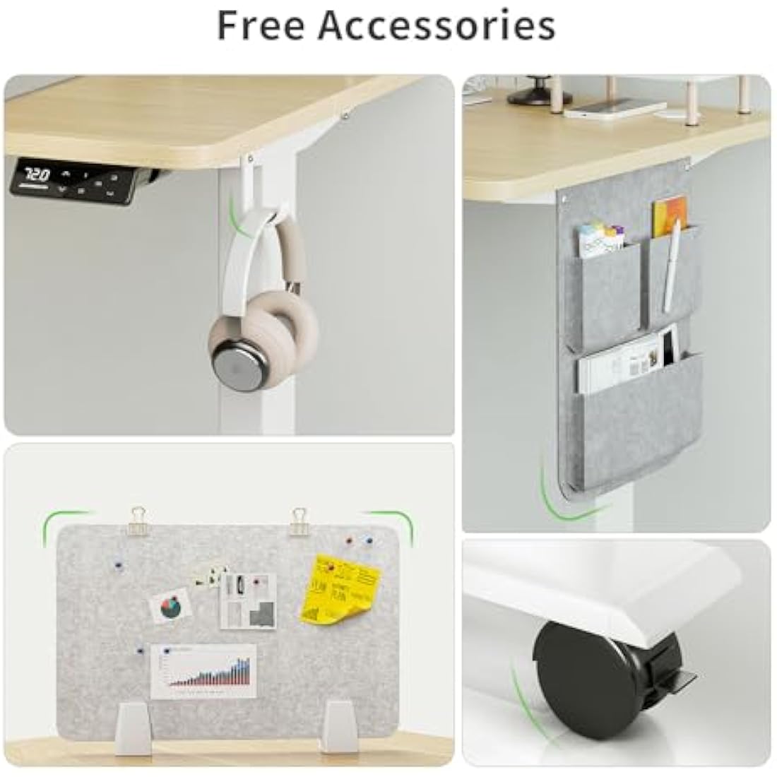 MAIDeSITe Electric Standing Desk – Height Adjustable 100x60cm Table