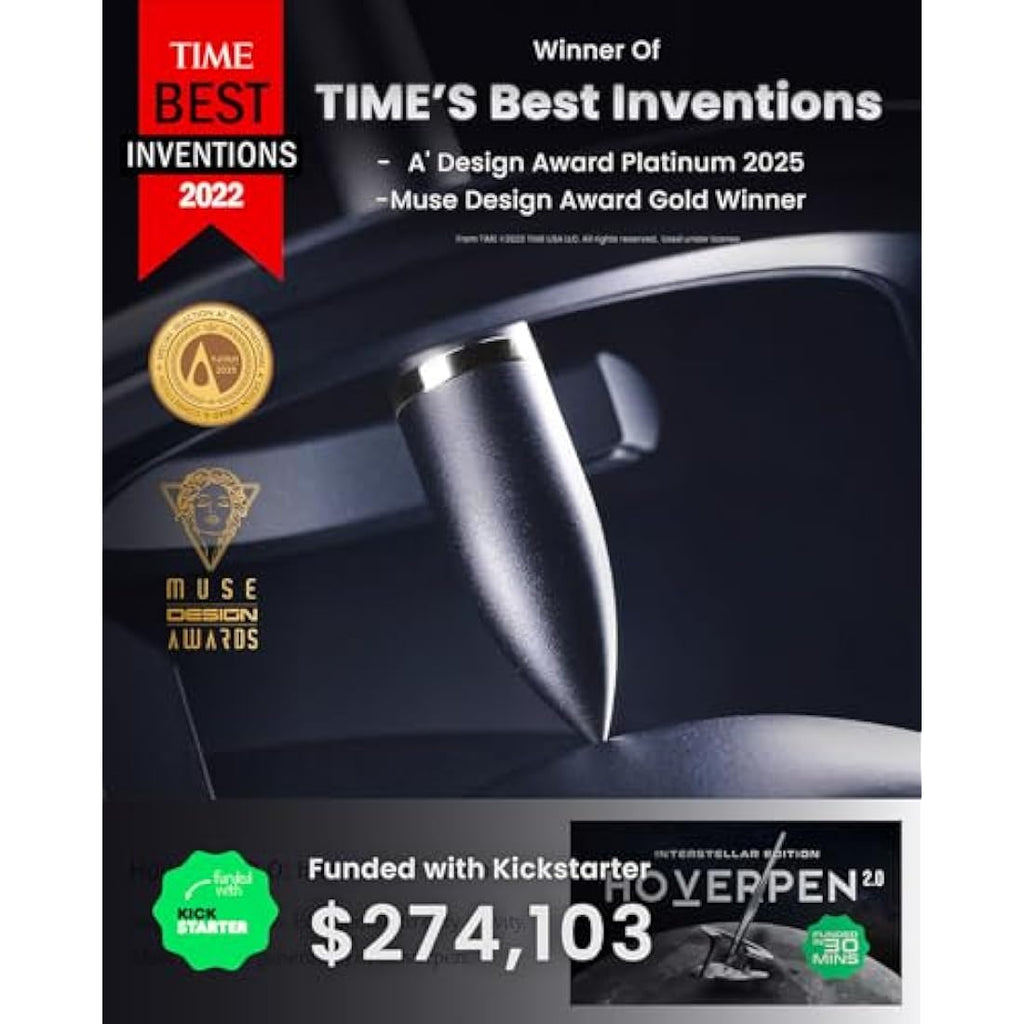 Novium Hoverpen Interstellar Edition - Starlight Silver 18K Gold Pen