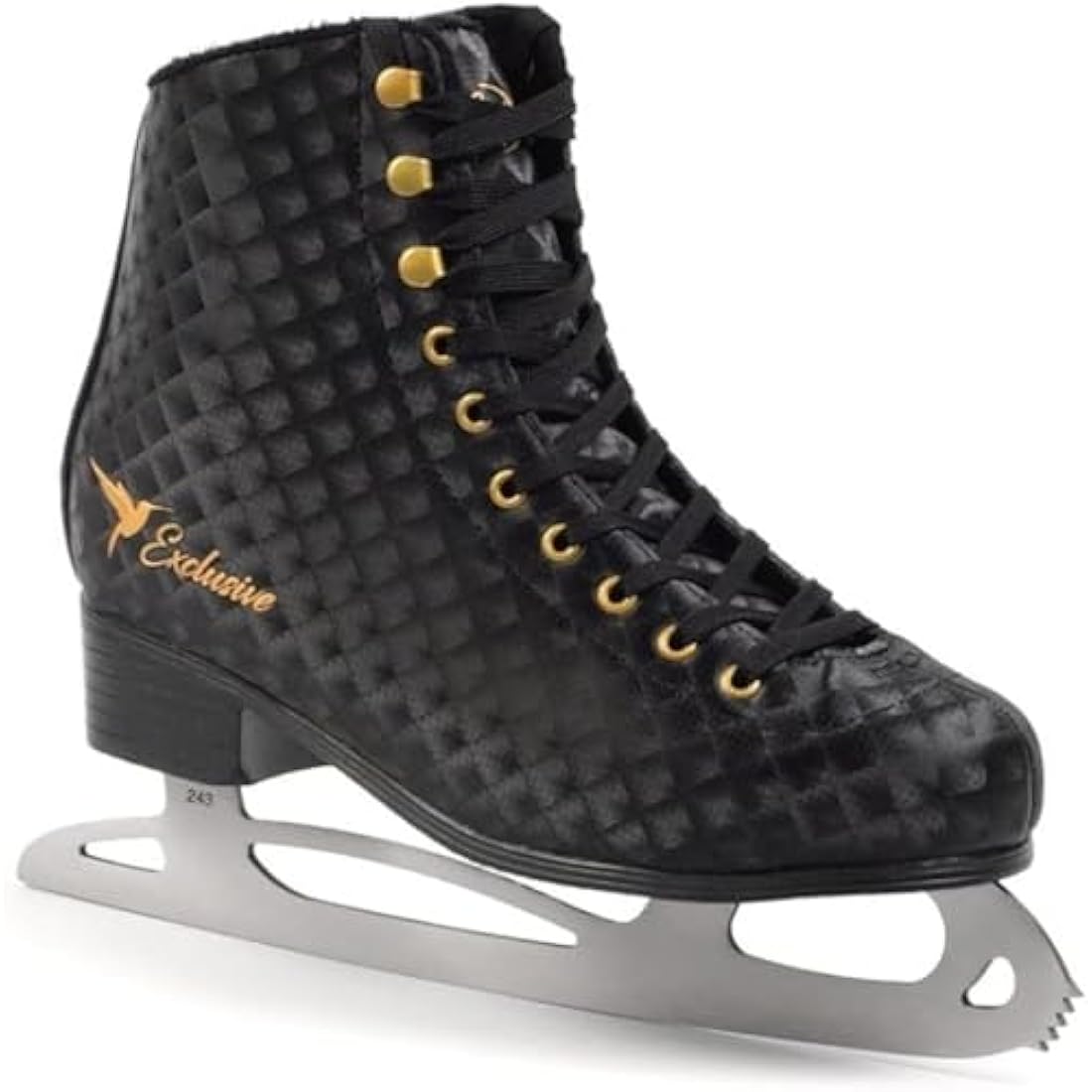 MADIVO SMJ Women's Figure Ice Skates | Black Faux Fur Lining | Sizes 37-41