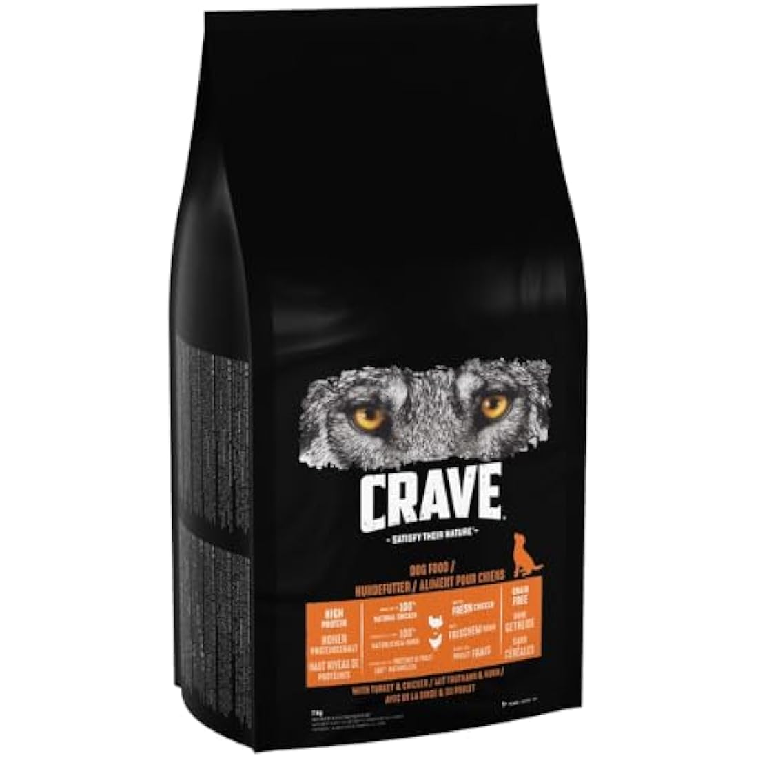 Crave Grain-Free High Protein Adult Dry Dog Food - Turkey & Chicken, 7kg