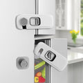BECOMTO Childproof Refrigerator Locks | 5-Pack Grey Baby Safety Latches