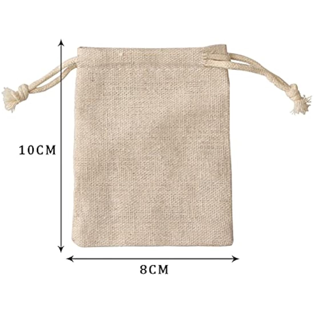 nuoshen 30 Pcs Burlap Drawstring Bags | 8x10cm Hessian Gift Pouches