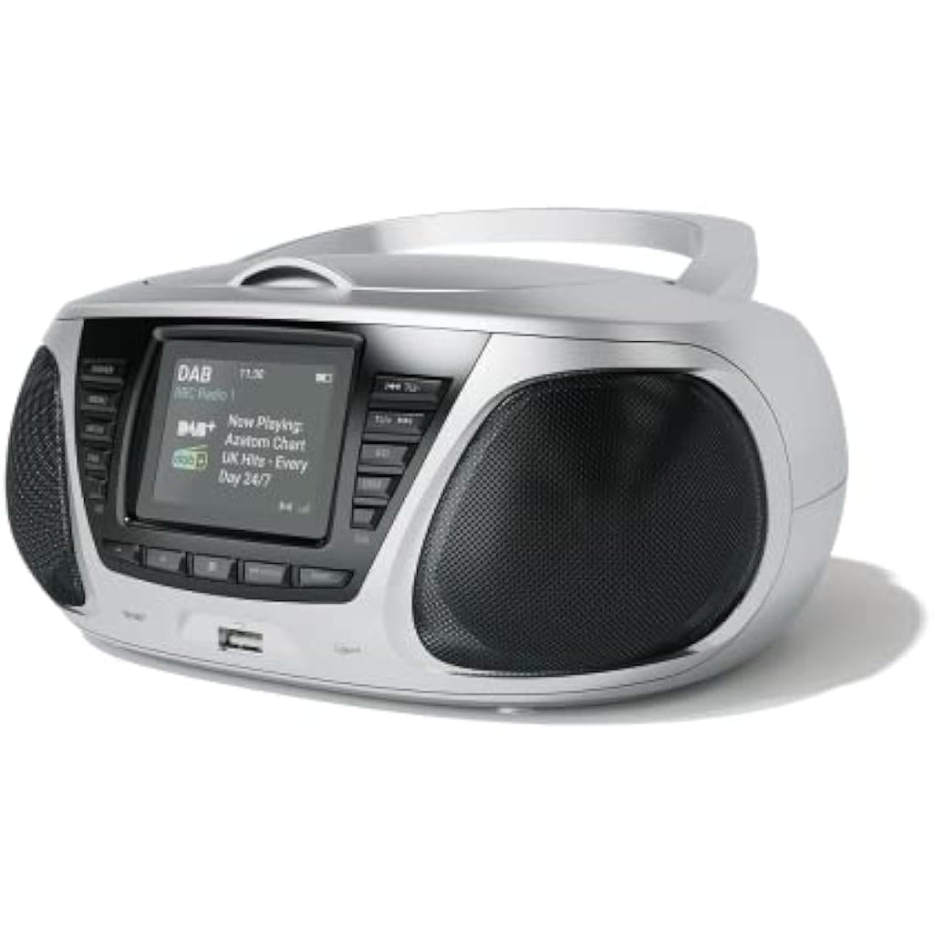 Azatom Zenith Z4 Portable CD Player with DAB+ Radio & Bluetooth – Silver