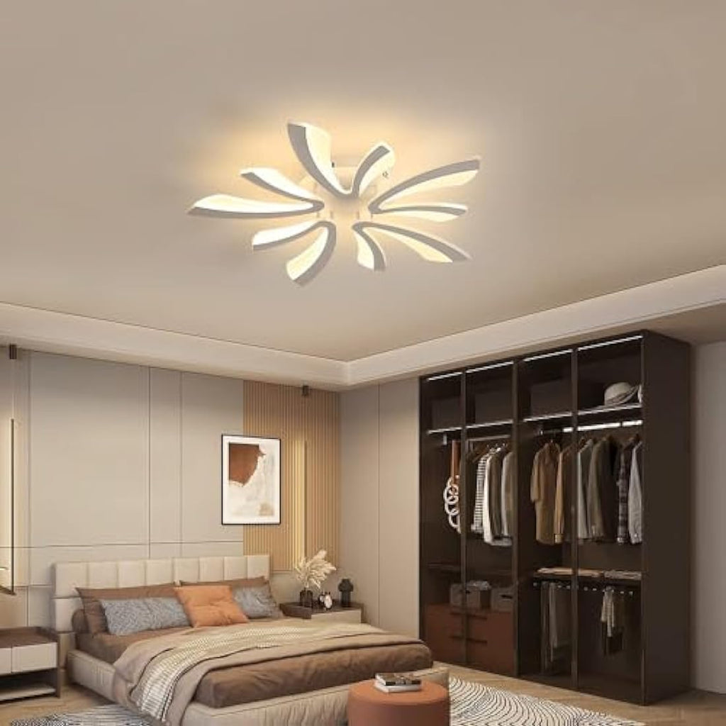Comely Modern LED Ceiling Light – 50W V-Shaped Acrylic Fixture, 3000K