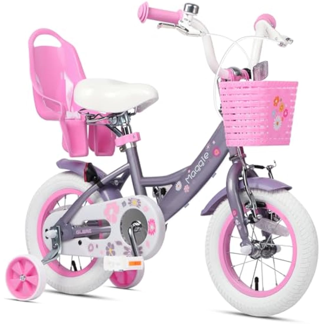 Glerc Maggie 12 Inch Girls Bicycle with Doll Seat and Basket