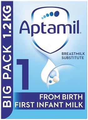 Aptamil 1 First Baby Milk Powder – Palm Oil Free Formula, 1.2kg (3 Pack)