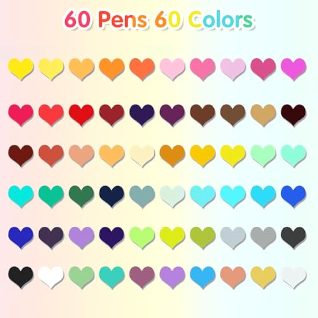 Sanyetral 60 Colors Dual-Tip Acrylic Paint Pens for Rock and Canvas Painting
