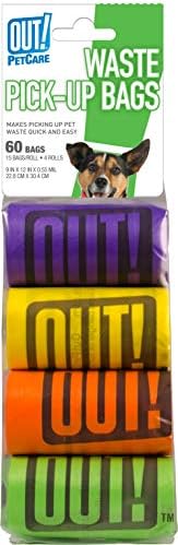 OUT! Dog Waste Bags – Strong Leak-Proof Rainbow Poop Bags – 120 Count