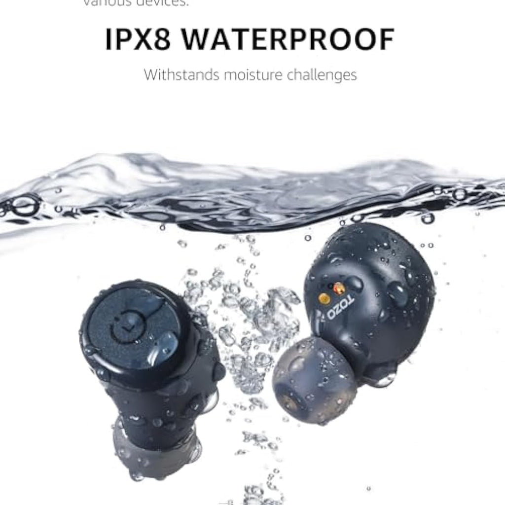 TOZO T10 Wireless Earbuds – IPX8 Waterproof Bluetooth 5.3 Headphones