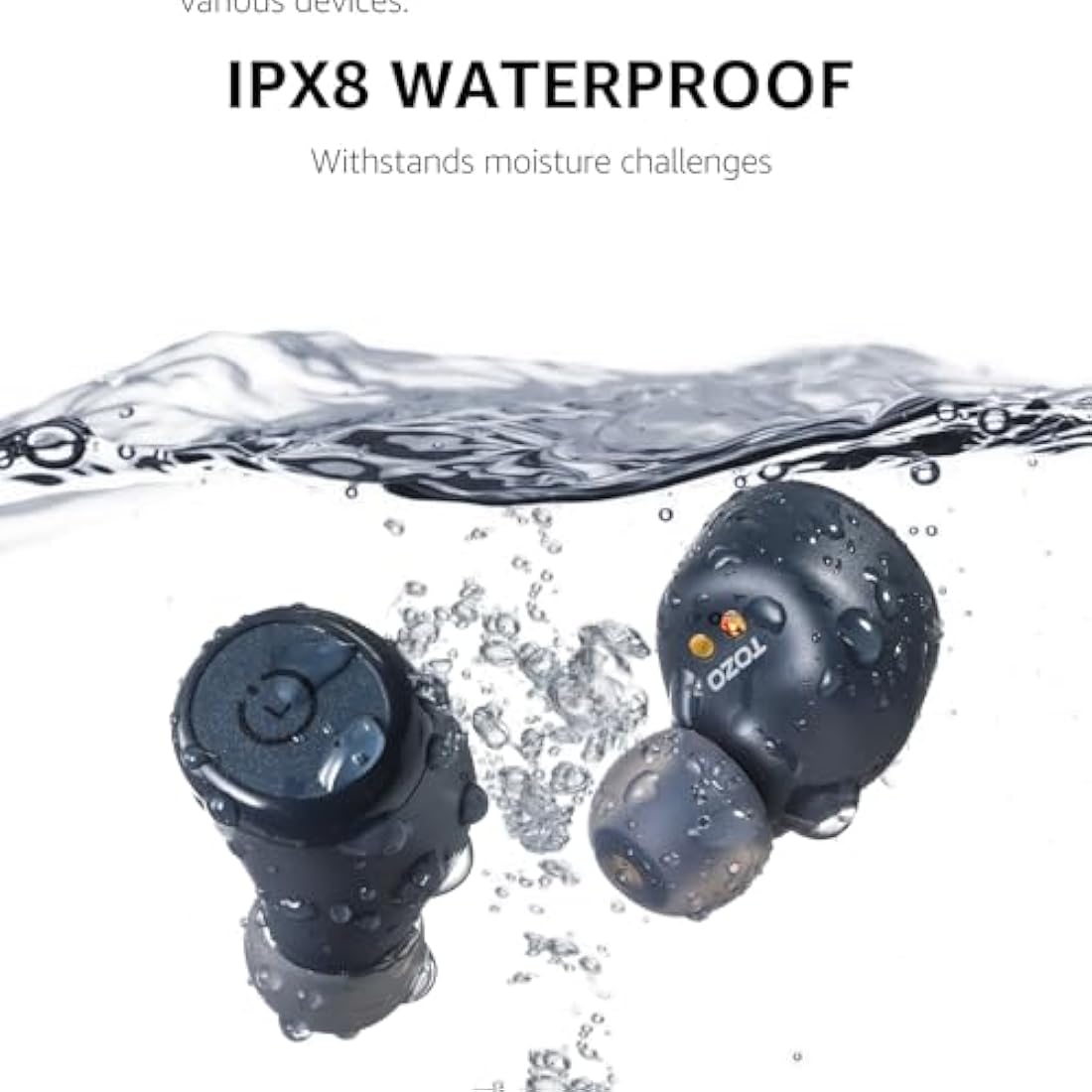 TOZO T10 Wireless Earbuds – IPX8 Waterproof Bluetooth 5.3 Headphones