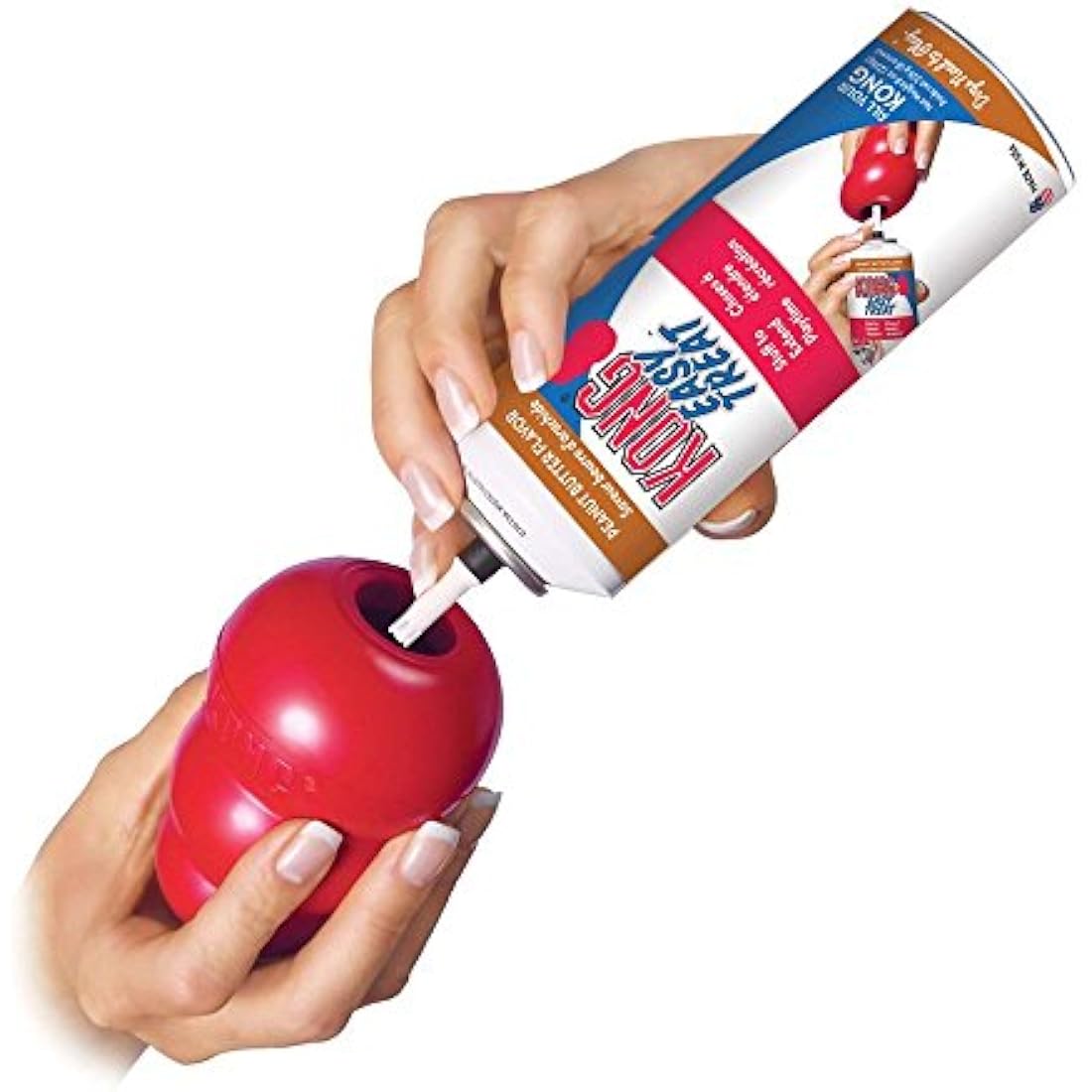 KONG Classic Durable Rubber Dog Toy - Large Red Fetch Toy, 2 Pack