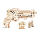 Wooden Rubber Band Gun DIY 3D Mechanical Model Puzzle Kit