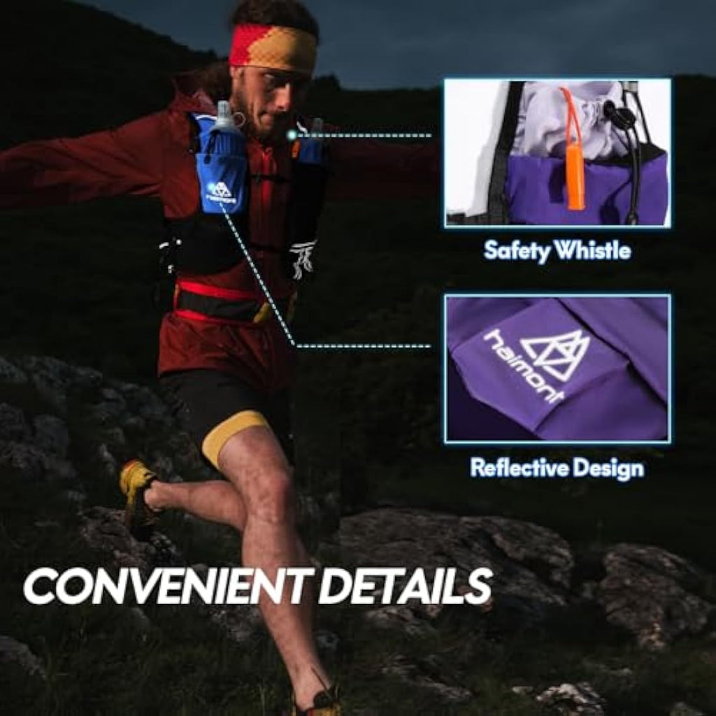 Haimont 8L Hydration Running Vest with 500ml Soft Flasks | Jolof Store