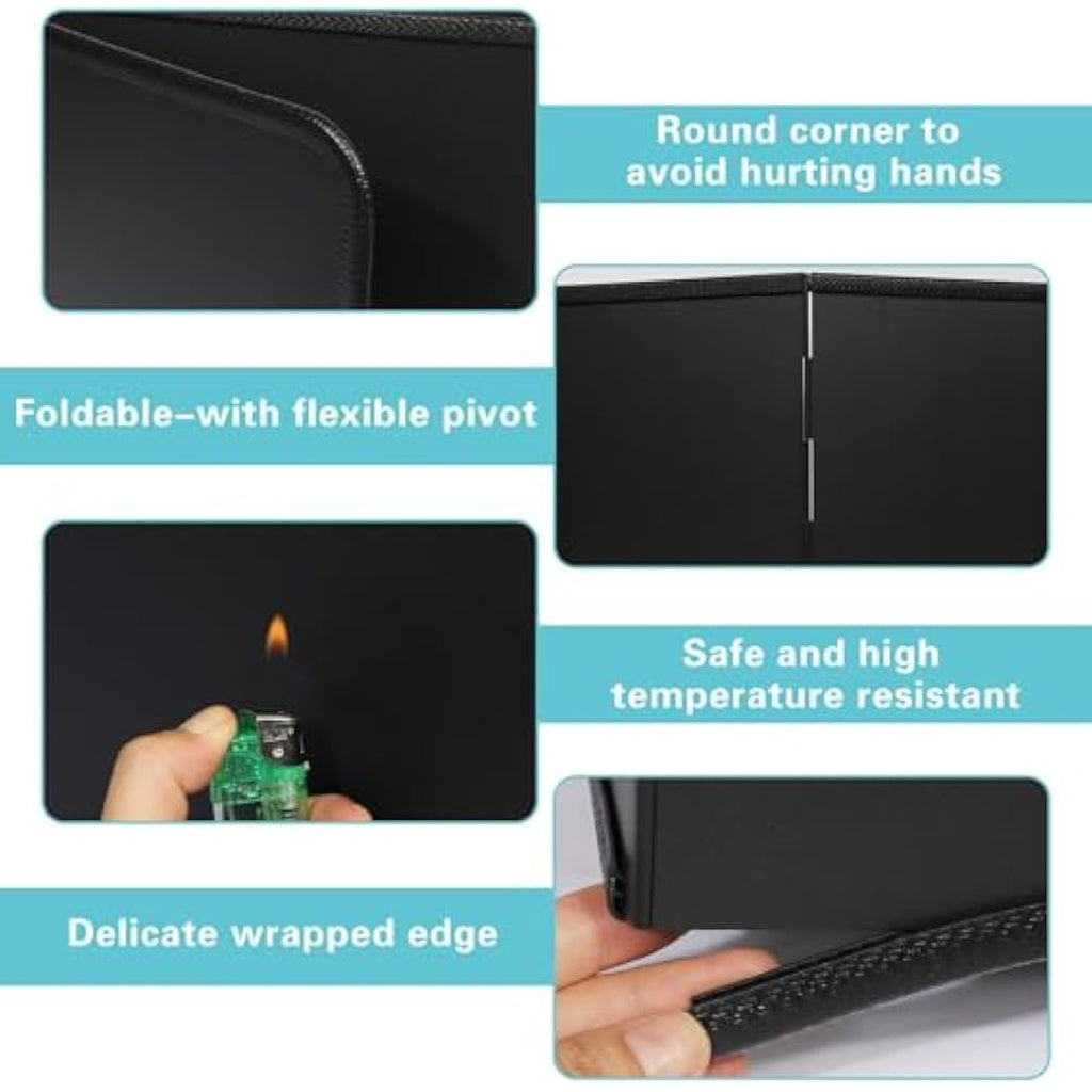 Jolof Store Stove Splatter Guard – 40CM Foldable Non-Stick Oil Shield