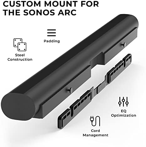 HumanCentric Wall Mount for Sonos Arc and Arc Ultra - Black Steel
