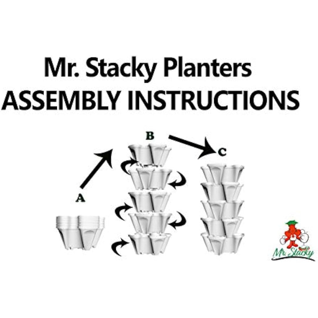 Mr. Stacky 5-Tier Vertical Garden Planter – Stackable Herb & Strawberry Tower