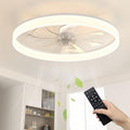 NIORSUN 60cm Smart LED Ceiling Fan with Remote | 6-Speed Dimmable White