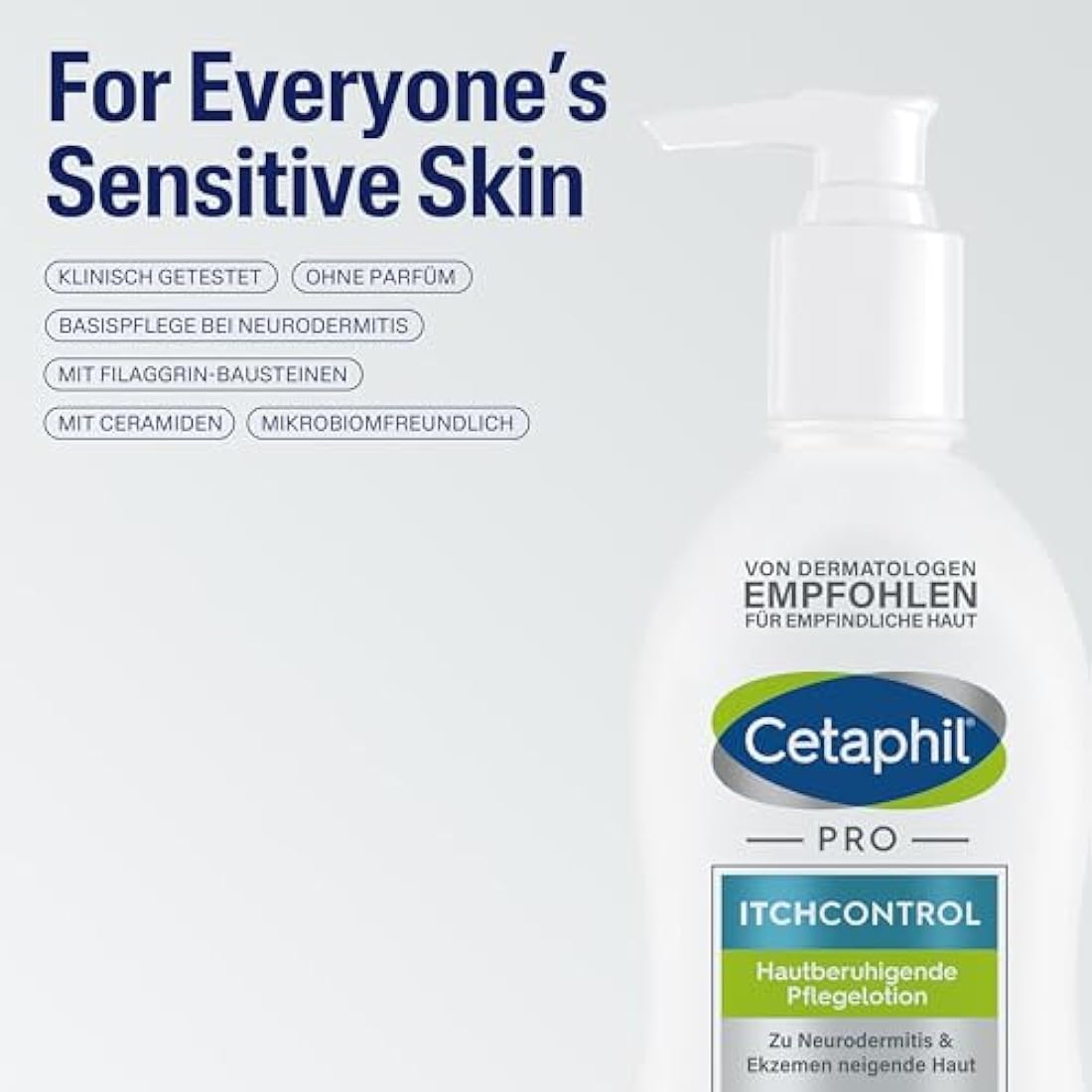 Cetaphil Pro Itch Control Pflegelotion – Beruhigende Body Lotion, 295 ml