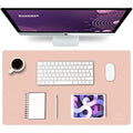 K KNODEL Leather Desk Mat – Dual-Sided Office Mouse Pad, Pink (60x35cm)