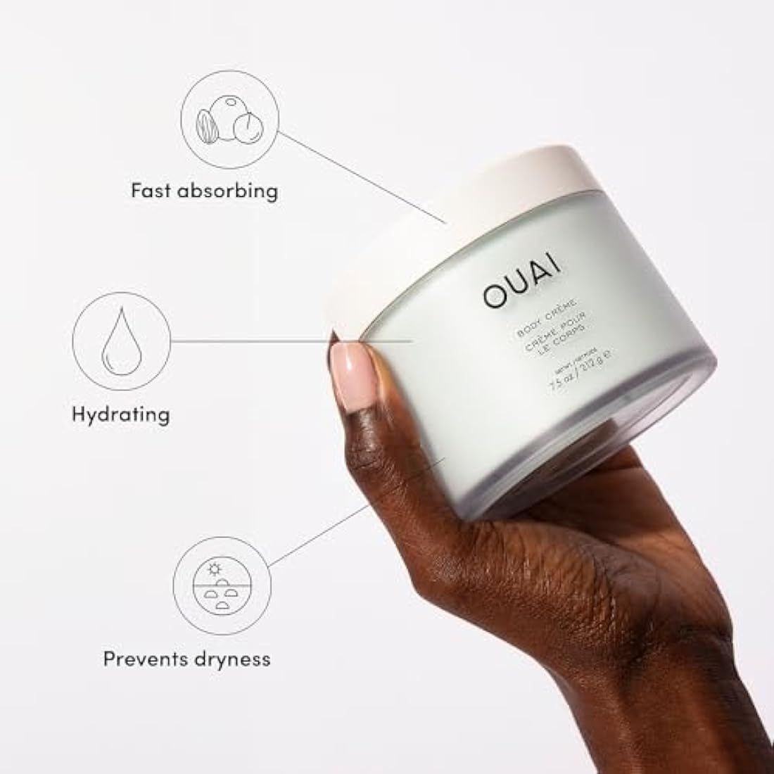 OUAI Shibuya Body Cream – Hydrating Whipped Moisturizer with Squalane