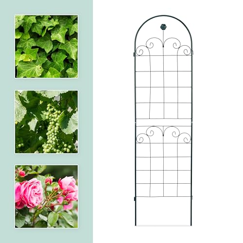 Relaxdays Metal Garden Trellis Set of 2 – 180x50cm Dark Green Lattice