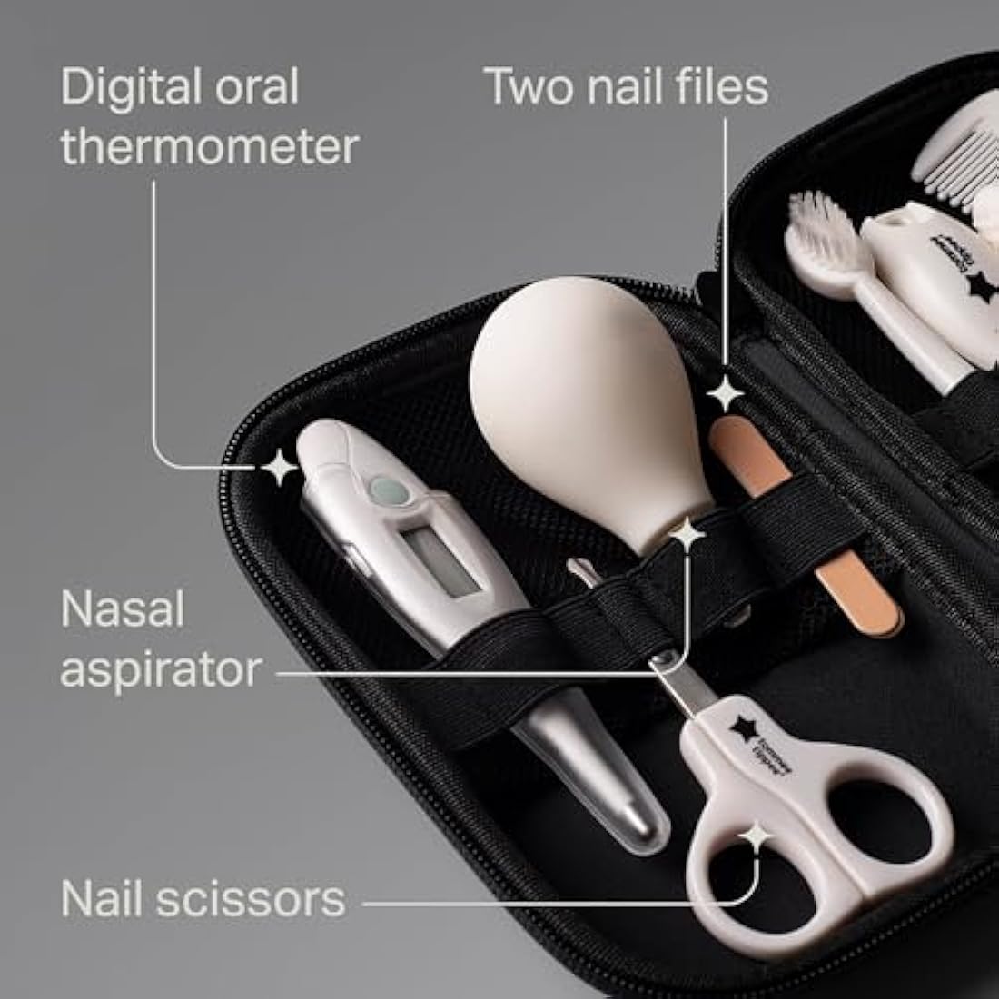 Tommee Tippee Baby Healthcare and Grooming Kit - 9 Piece Newborn Set