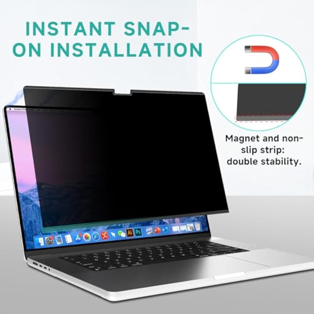 ZOEGAA Magnetic Privacy Screen for MacBook Pro 14 (2021-2024) | Anti-Blue