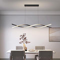 Mikeru 120CM Wave LED Pendant Light | Dimmable Black Kitchen Island Lamp