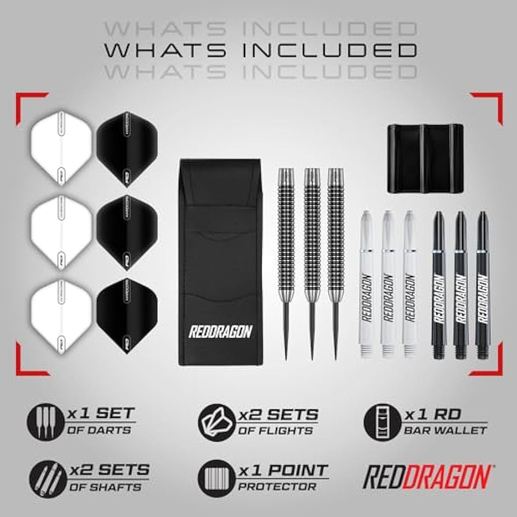 Red Dragon Pegasus Tungsten Steeltip Darts Set – Professional Weights