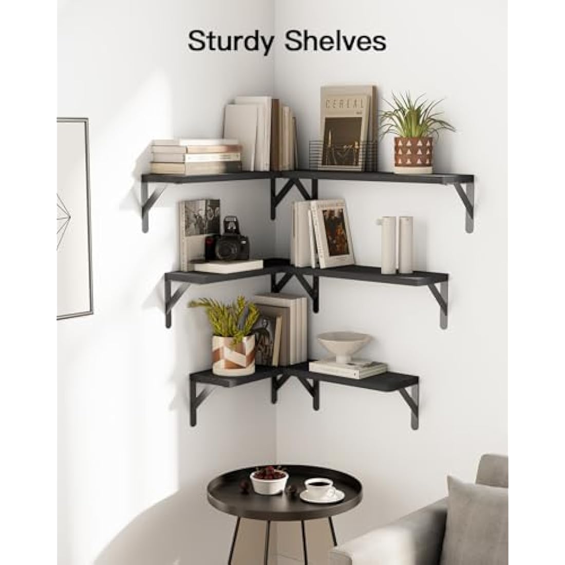 Pipishell Floating Shelves Set of 6 – Rustic Paulownia Wood Wall Shelves