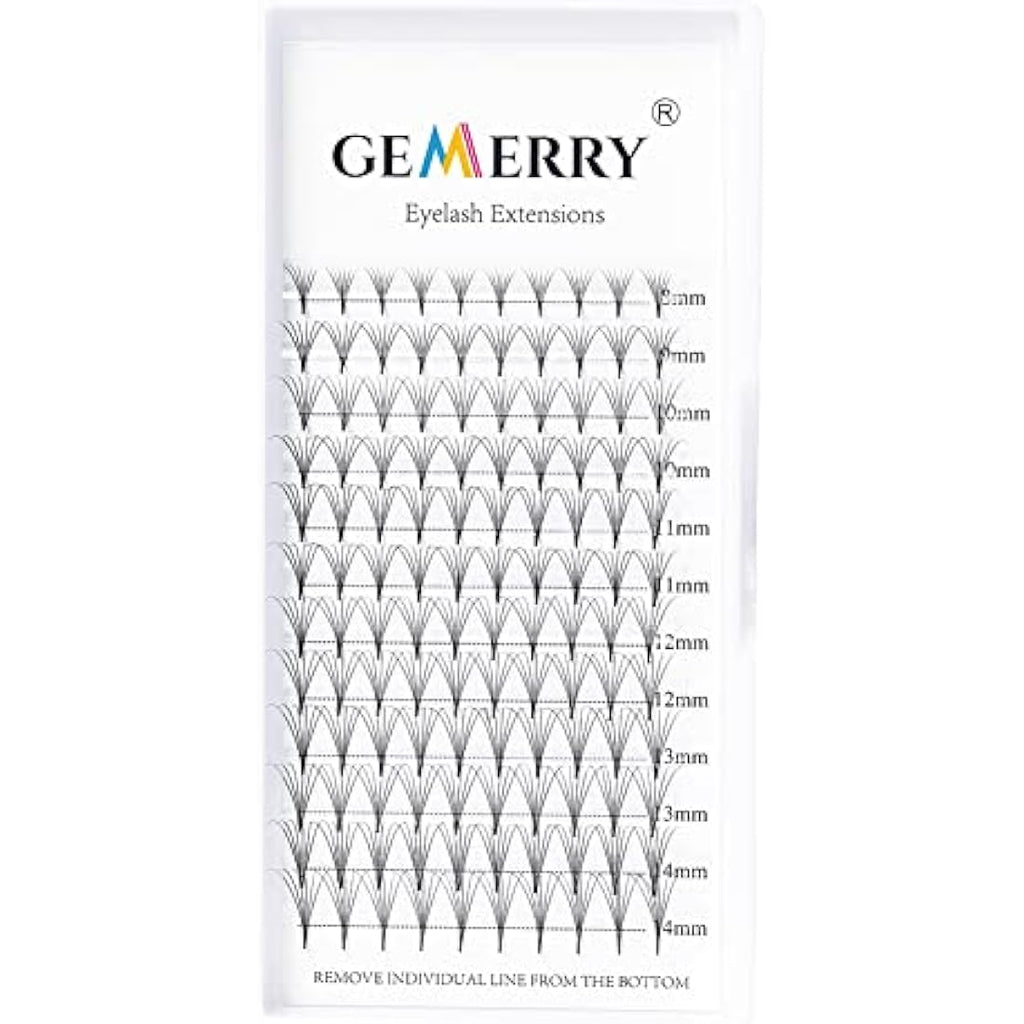Gemerry 6D Premade Fan Eyelash Extensions | D Curl 0.07mm Russian Volume