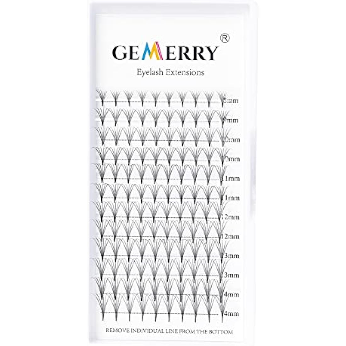 Gemerry 6D Premade Fan Eyelash Extensions | D Curl 0.07mm Russian Volume