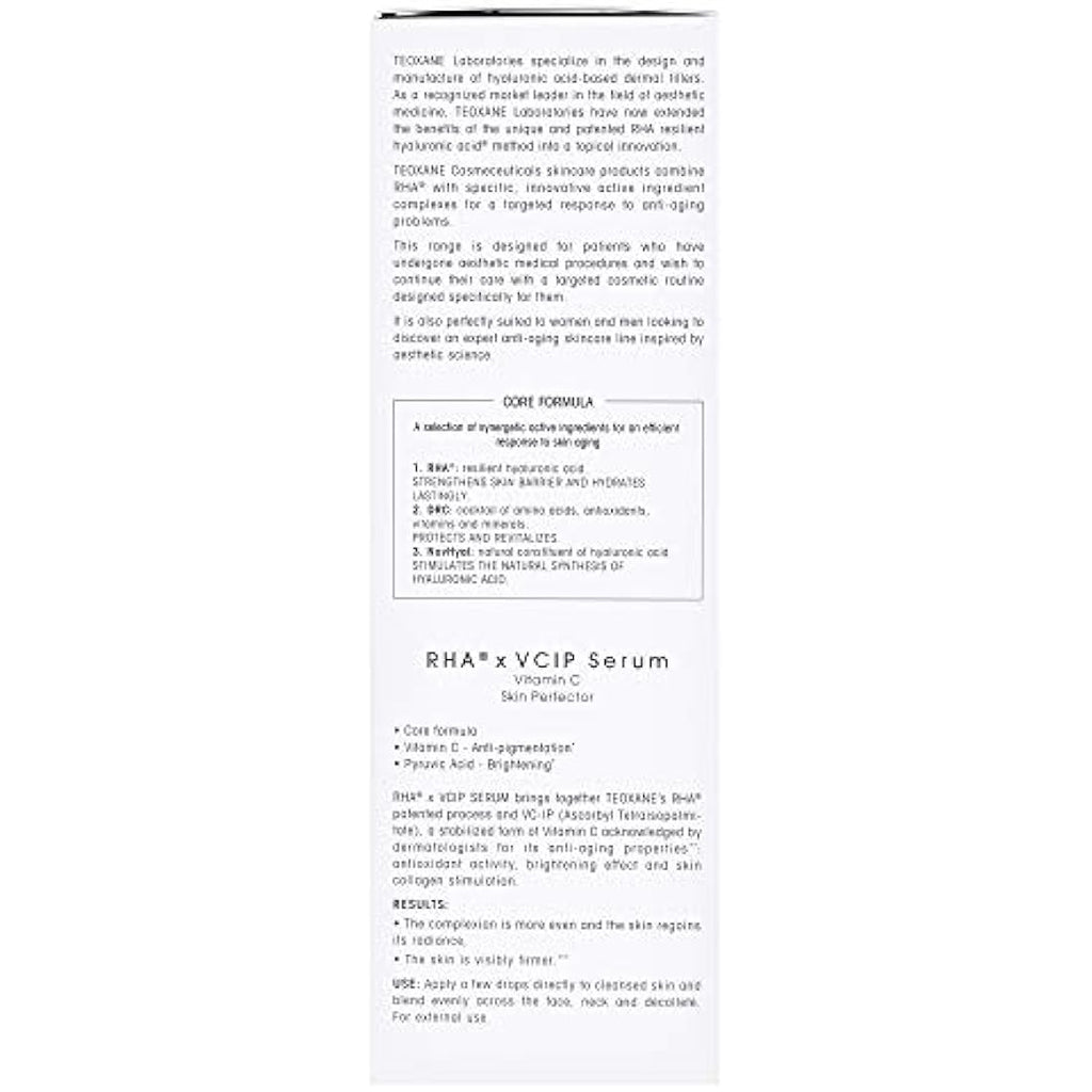 Teoxane RHA VCIP Vitamin C & Hyaluronic Acid Brightening Serum 30ml
