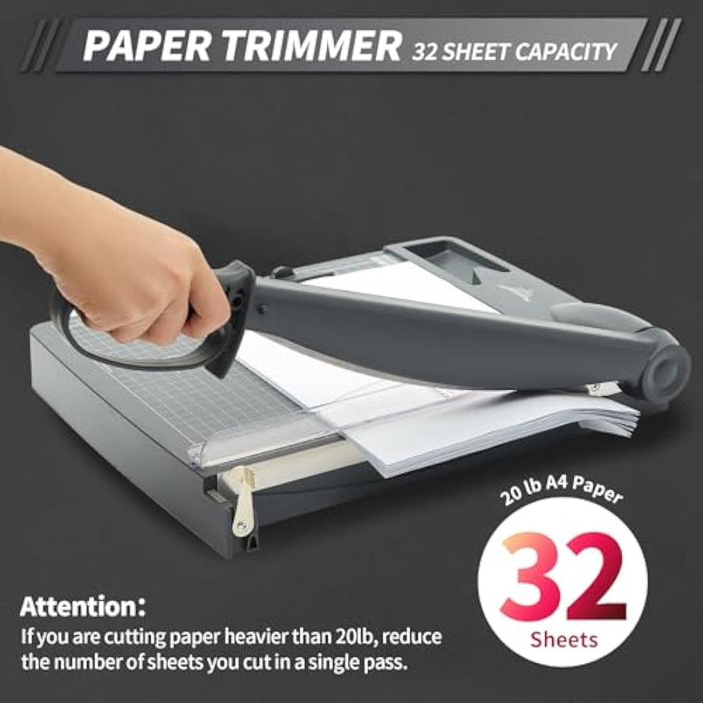 JIELISI 12" Heavy Duty Guillotine Paper Trimmer – 30 Sheet A4 Cutter