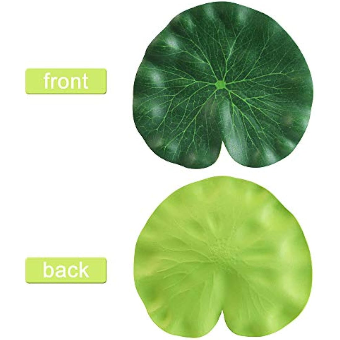 CODIRATO 10 Pcs Artificial Floating Foam Lotus Leaves Pond Decor – 18cm