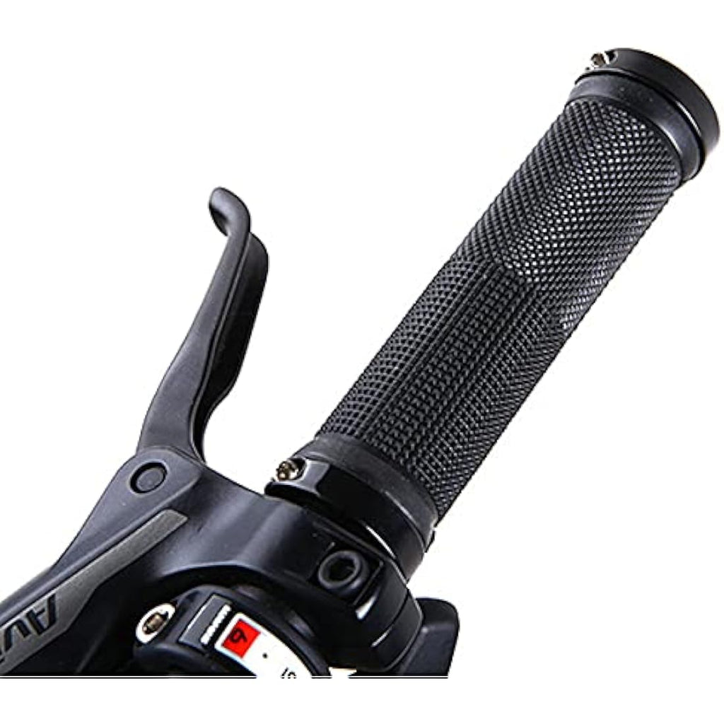 PLATT Non-Slip Rubber Bike Handlebar Grips | Aluminum Double Lock MTB BMX
