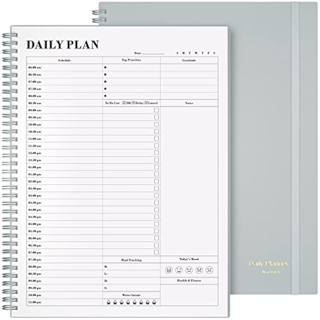 Jolof Store Undated Daily Planner – 8.5x11 Hourly Schedule & ADHD Organizer