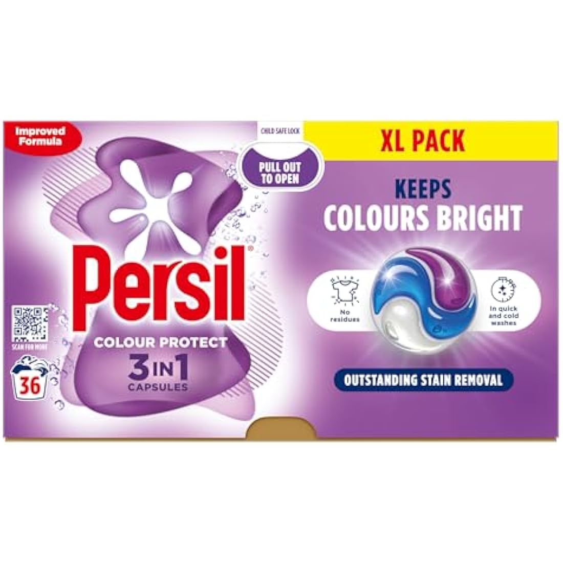 Persil Colour Protect 3 in 1 Washing Capsules - 108 Washes (3 x 36)