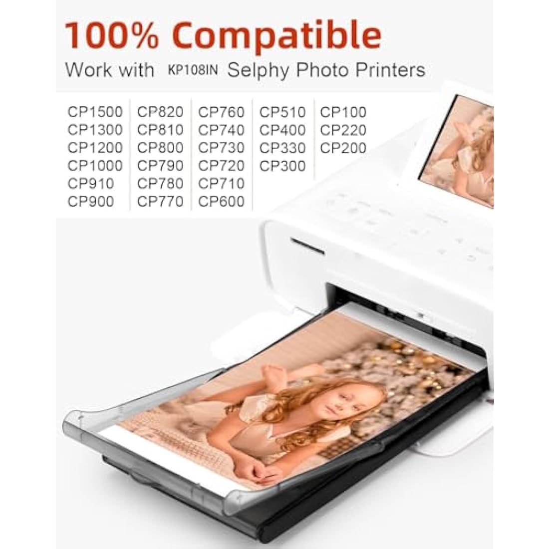 Jolof Store KP-108IN Ink and Photo Paper Set for Canon Selphy CP1300 CP1500