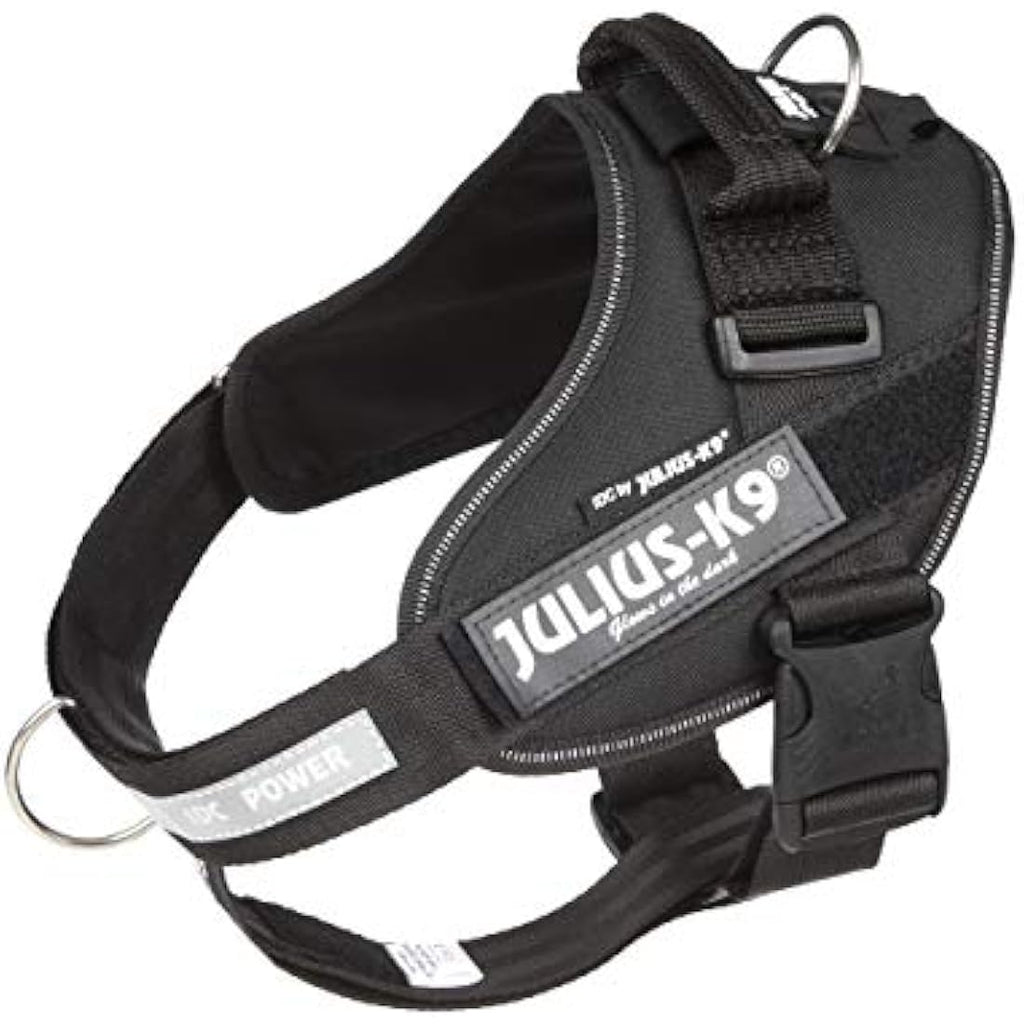 Julius-K9 IDC Powerharness | Reflective Dog Harness with Y-Belt - Black