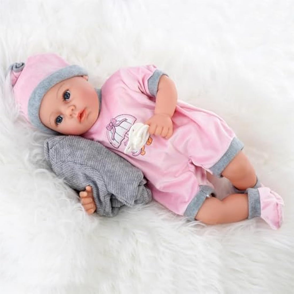 BiBi Doll 18" Realistic Baby Doll – Soft Vinyl Interactive Toy