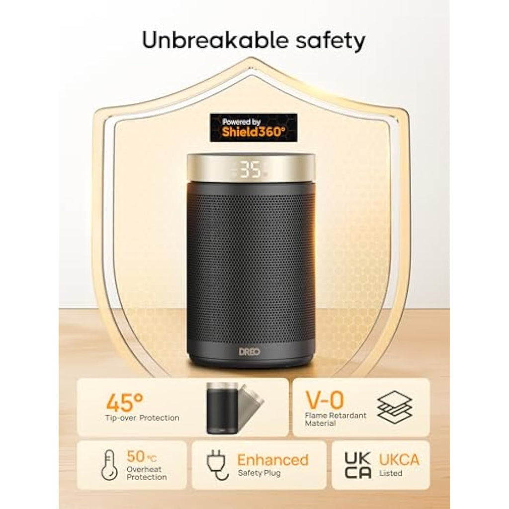 Dreo Atom 316 Portable Ceramic Space Heater – 1500W Quiet Energy Efficient