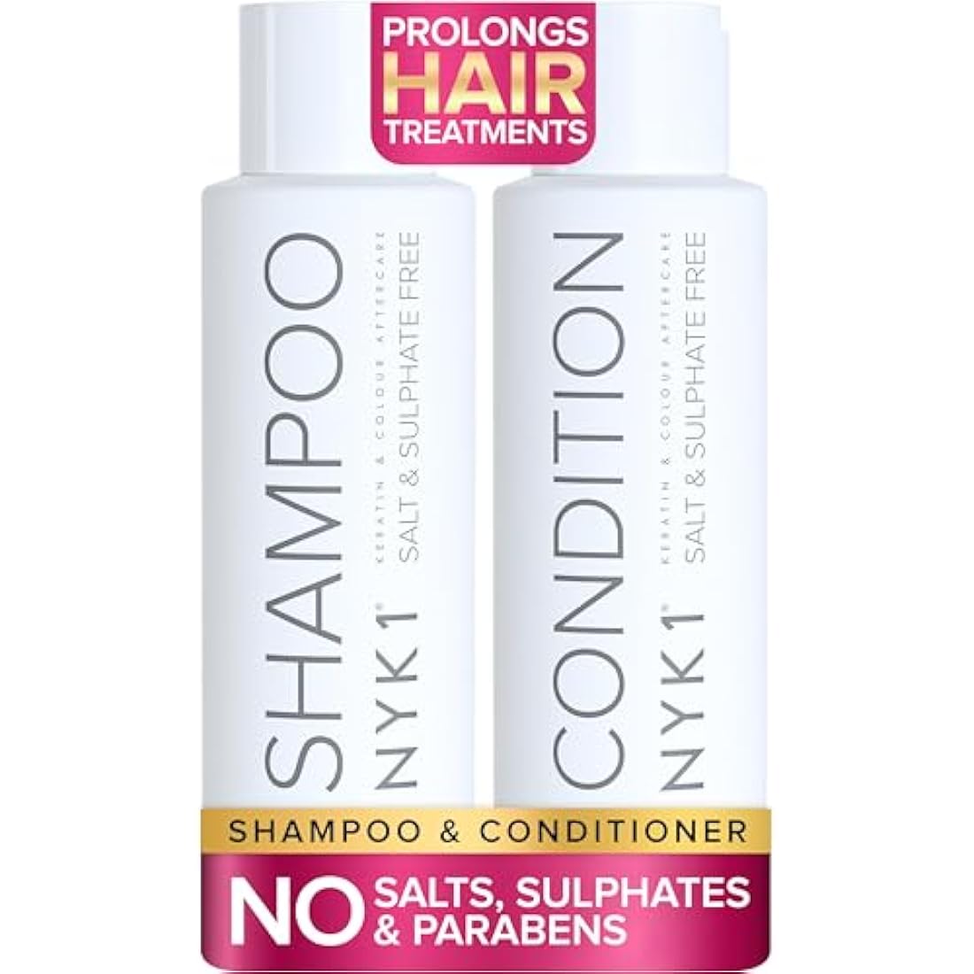 NYK1 Sulphate Free Shampoo and Conditioner Set for Keratin & Extensions